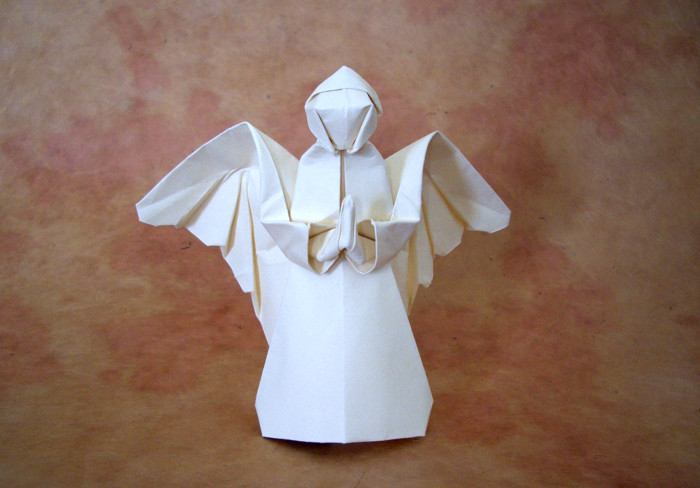 Origami Angel by Neal Elias. Folded by Gilad Aharoni on giladorigami.com