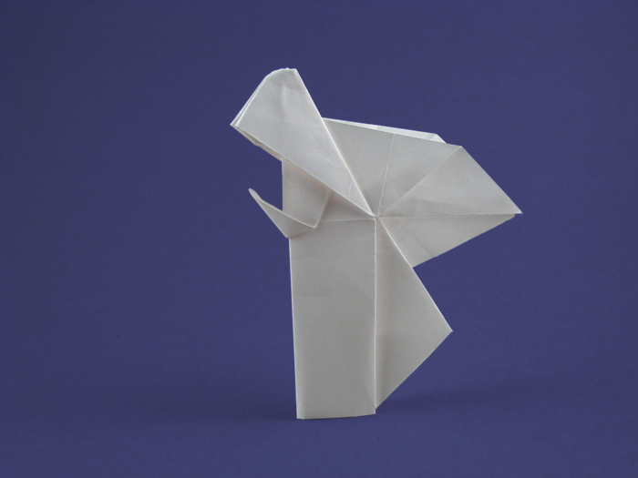 Origami Angel by Niwa Taiko. Folded from a square of origami paper by Gilad Aharoni on giladorigami.com