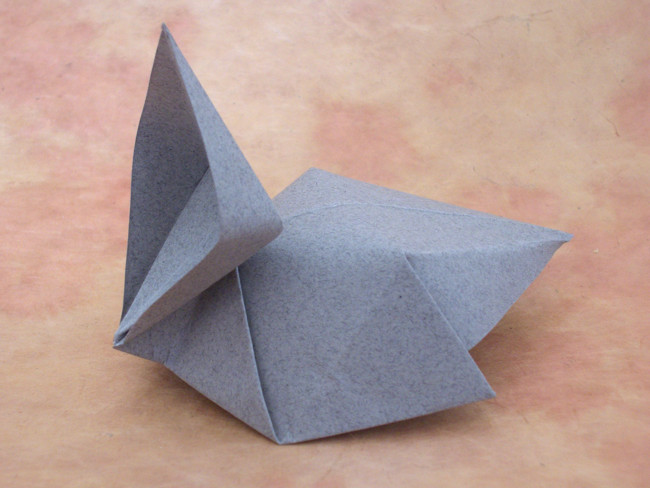 Origami Baby bird by Nick Robinson. Folded by Gilad Aharoni on giladorigami.com