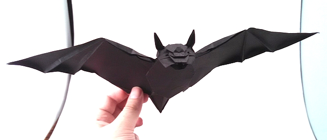 Origami Bat by Yoo Tae Yong. Folded by Gilad Aharoni on giladorigami.com