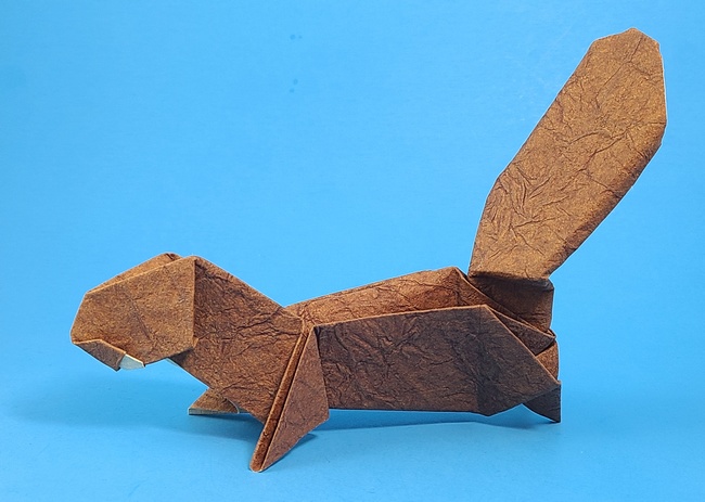 Origami Beaver by Kunihiko Kasahara folded by Gilad Aharoni on www.giladorigami.com