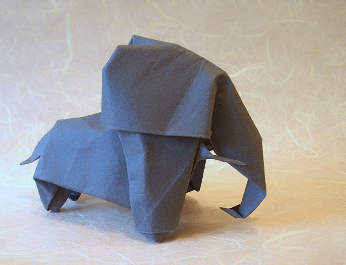 Origami Elephant by Akira Yoshizawa folded by Gilad Aharoni