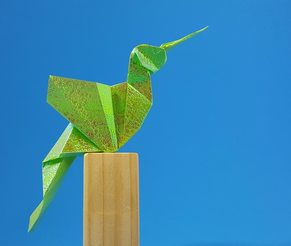 Origami Hummingbird by Ligia Montoya folded by Gilad Aharoni