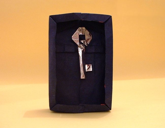 Origami Emergency key by Ted Darwin folded by Gilad Aharoni