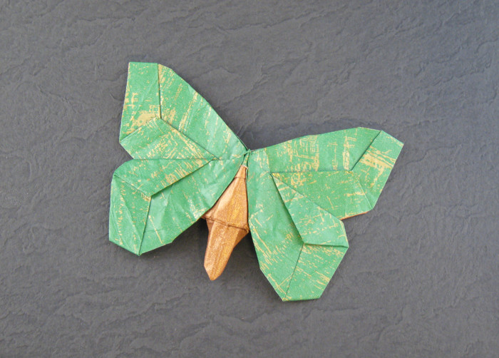 Origami Butterfly - Leaf-wing by Robert J. Lang. Folded by Gilad Aharoni on giladorigami.com