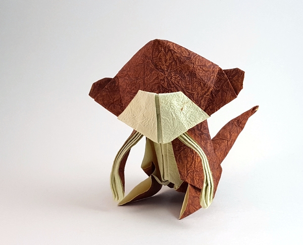 Origami Monkey by Enrique Martinez. Folded by Gilad Aharoni on giladorigami.com