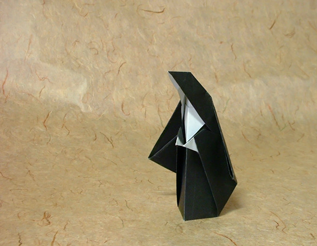 Origami Nun by Kunihiko Kasahara. Folded by Gilad Aharoni on giladorigami.com