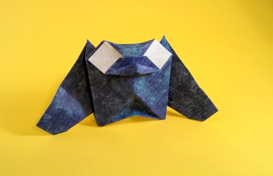 Origami Owl - oligami by Edward Megrath. Folded from a square of origami paper by Gilad Aharoni on giladorigami.com