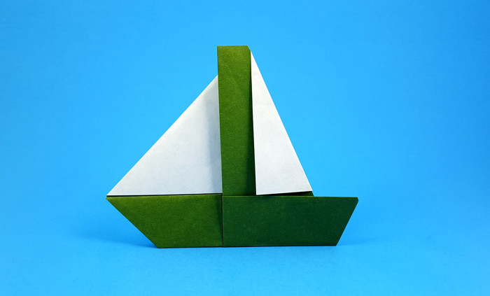 Origami Sailboat by Gareth Louis. Folded by Gilad Aharoni on giladorigami.com