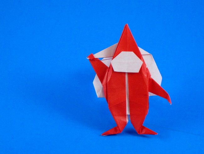Origami Santa Claus by Peter Budai. Folded by Gilad Aharoni on giladorigami.com