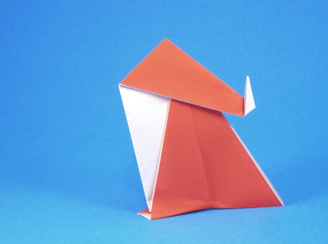 Origami Santa Claus by Noriko Nagata. Folded from a square of origami paper by Gilad Aharoni on giladorigami.com