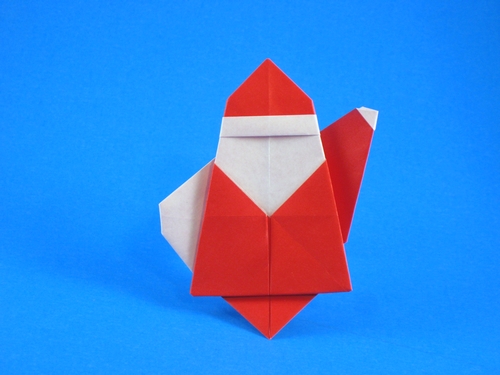 Origami Santa claus by Sanae Sakai. Folded by Gilad Aharoni on giladorigami.com