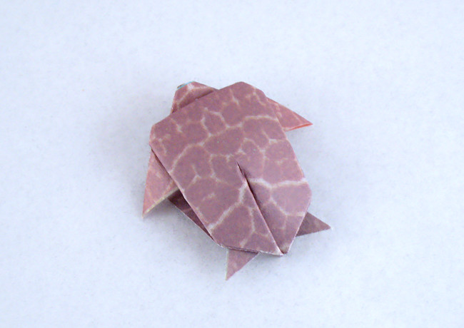 Origami Turtle by Kunihiko Kasahara. Folded by Gilad Aharoni on giladorigami.com