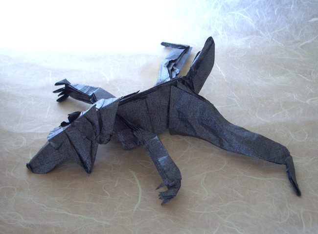 Origami Werewolf by Jason Ku. Folded by Gilad Aharoni on giladorigami.com