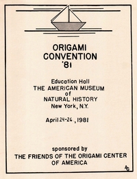 Cover of Origami USA Convention 1981