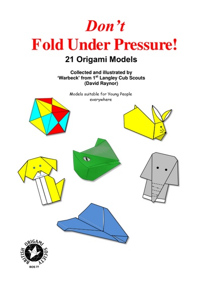 Don't Fold Under Pressure - BOS Booklet 77 book cover