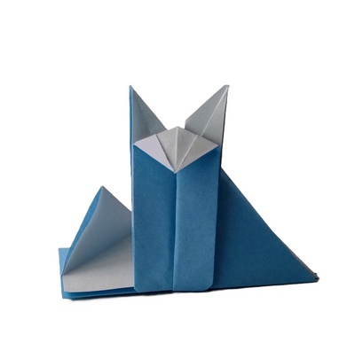 Origami Fox card holder by Christophe Curat on giladorigami.com