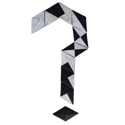 Origami Bicolored diamond puzzle pieces by Michel Grand on giladorigami.com