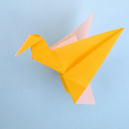 Origami Fluttering pheasant by Kunihiko Kasahara on giladorigami.com