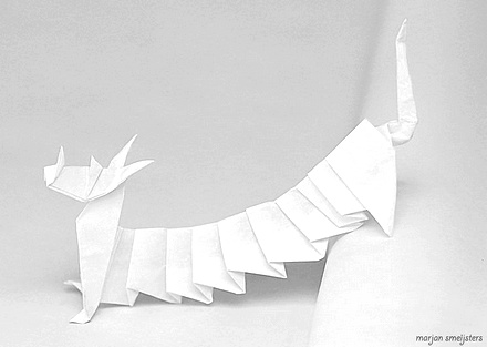 Origami Chinese dragon by Klaus Dieter Ennen on giladorigami.com