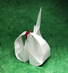 Origami Hen basket by Jose Meeusen (Krooshoop) on giladorigami.com