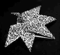 Origami Crane with maple leaf-shaped wings by Kawate Ayako on giladorigami.com