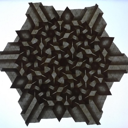 Origami Double triangle sawtooth by Miguel Angel Blanco Munoz on giladorigami.com