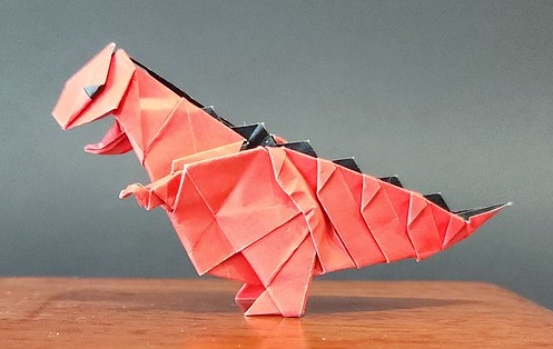 Origami Dinosaur by Jang Yong-Ik on giladorigami.com
