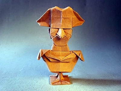 Origami Napoleon bust by Neal Elias on giladorigami.com