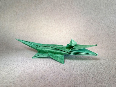 Origami Caiman by Julie Juniper on giladorigami.com