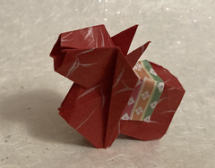 Origami Miharu-goma (toy horse) by Kumasaka Hiroshi on giladorigami.com
