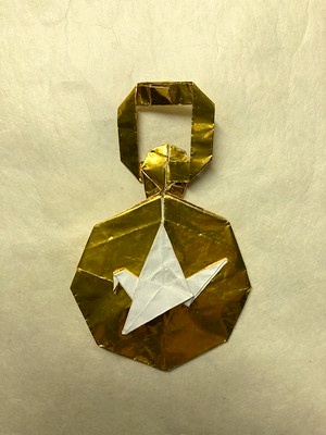 Origami Olympic medal by Tony O