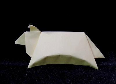 Origami Collie by Takai Hiroaki on giladorigami.com
