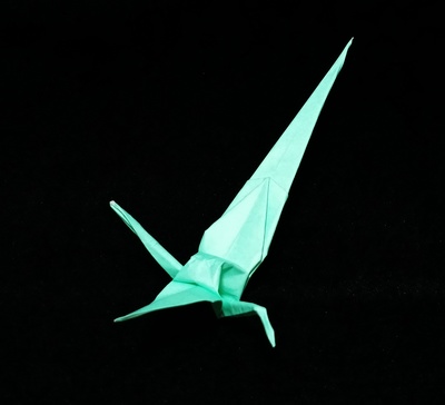 Origami Crane hair pin by Kawate Ayako on giladorigami.com
