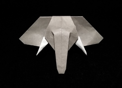 Origami Elephant head by Jaime Bernal on giladorigami.com