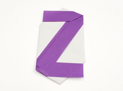 Origami Letter Z by Taichiro Hasegawa on giladorigami.com