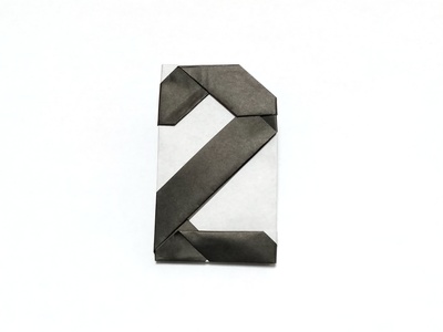 Origami Number 2 by Taichiro Hasegawa on giladorigami.com