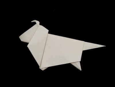 Origami Collie by Yasuhiro Sano on giladorigami.com