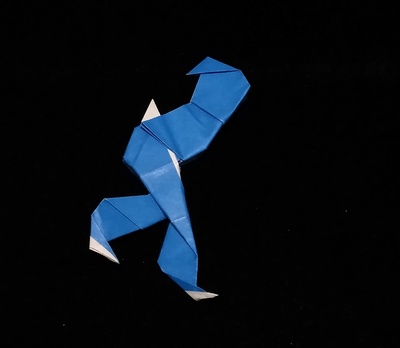Origami Skater by Kunihiko Kasahara on giladorigami.com
