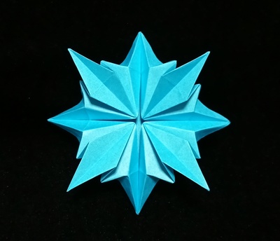 Origami Star - 16 point by Kenneth Kawamura on giladorigami.com