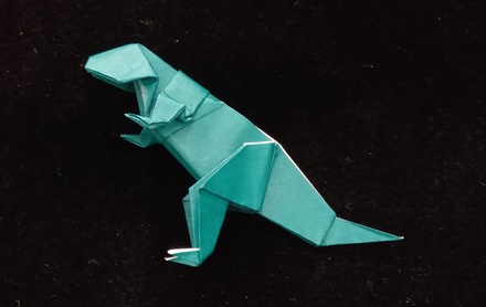 Origami Allosaurus by Matsuno Yukihiko on giladorigami.com
