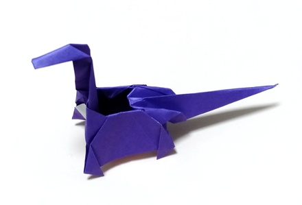 Origami Dinosaur-shaped container by Seiji Nishikawa on giladorigami.com