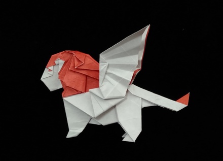 Origami Lion of Saint Mark by Jiahui Li (Syn) on giladorigami.com