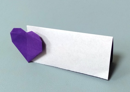 Origami Placecard with heart v3 by Rainer Caspary on giladorigami.com