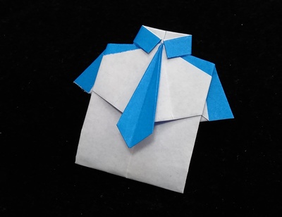 Origami Shirt with tie by Moriya Asako on giladorigami.com