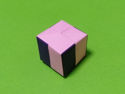 Origami Striped cube by Aoyagi Shoko on giladorigami.com