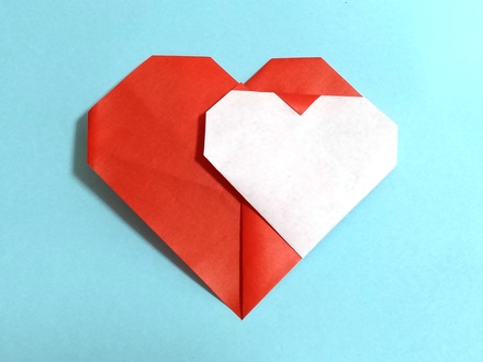 Origami Two hearts by Hadi Tahir on giladorigami.com